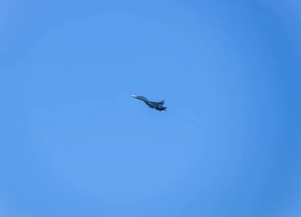 Poltawskaja Dorf Russland Februar 2017 Kampfflugzeuge Fliegen Den Himmel Militärflugzeuge — Stockfoto