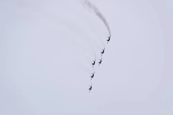 Krasnodar Russland Februar 2017 Flugshow Himmel Über Der Flugschule Des — Stockfoto