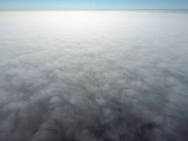 Dans Ciel Dessus Brouillard Lever Soleil Sur Brouillard Nuages Près — Photo