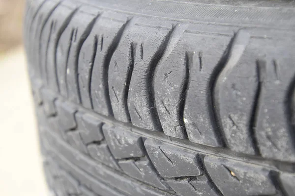 Roda Automóvel Pneus Borracha Borracha Verão Para Carro Padrão Piso — Fotografia de Stock