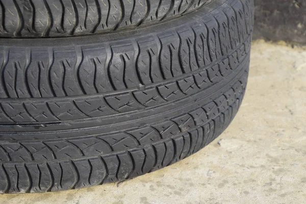 Roda Automóvel Pneus Borracha Borracha Verão Para Carro Padrão Piso — Fotografia de Stock