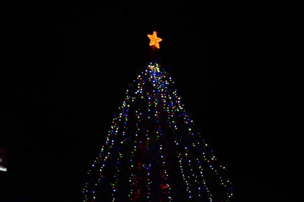 Juguetes Navidad Árbol Navidad Vestido Calle — Foto de Stock