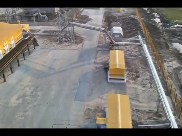 Vista Dalla Piattaforma Alta Alla Stazione Della Pompa Booster Preparazione — Video Stock