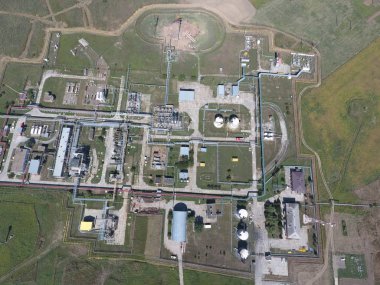 Ayırma sistemi, üstten görünüm. Aerophotographing istasyonu ayırma ve dehidrasyon.