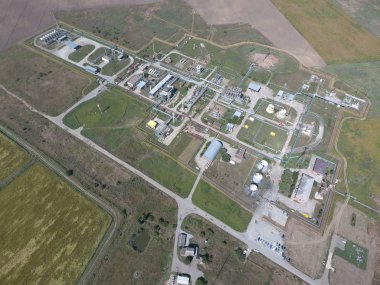 Ayırma sistemi, üstten görünüm. Aerophotographing istasyonu ayırma ve dehidrasyon.