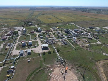 Ayırma sistemi, üstten görünüm. Aerophotographing istasyonu ayırma ve dehidrasyon.