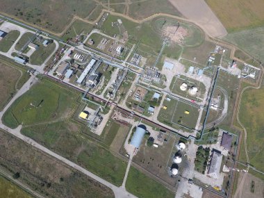 Ayırma sistemi, üstten görünüm. Aerophotographing istasyonu ayırma ve dehidrasyon.