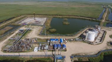 Kurutma gaz ve yoğuşma toplama donatımı. Üstten Görünüm.