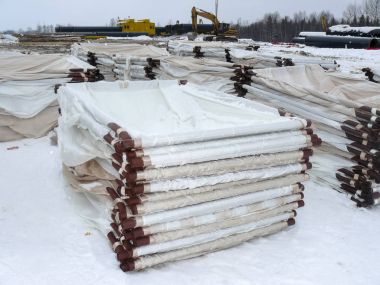 Açık havada boru Muhafazası. Gaz boru hattı inşaatının yönetimini. Ek yapılar.