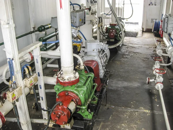 Centrifugal oil pump. Pumping water treatment module. Oil equipment.