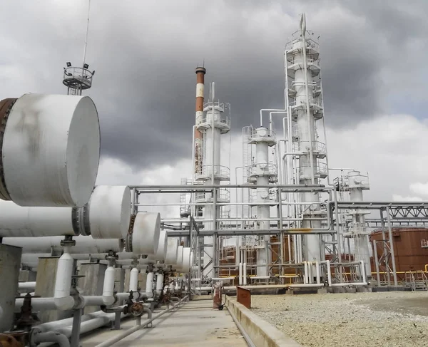 Trocadores Calor Para Aquecimento Óleo Refinaria Petróleo Equipamento Para Refinação — Fotografia de Stock