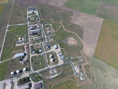 Ayırma sistemi, üstten görünüm. Aerophotographing istasyonu ayırma ve dehidrasyon.