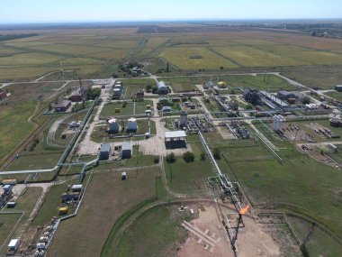 Ayırma sistemi, üstten görünüm. Aerophotographing istasyonu ayırma ve dehidrasyon.