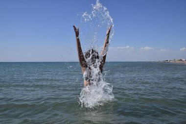 O deniz suyu içinde sprinkles