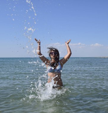 O deniz suyu içinde sprinkles