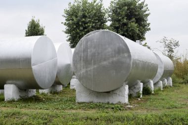 Depolama gübre için gümüş tanklar