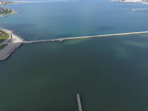 Vista Dall Alto Della Baia Tsemess Porto Marittimo Internazionale Novorossiysk — Foto Stock