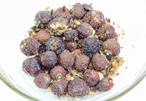 Dried wild rose. Dry fruit of wild rose berries