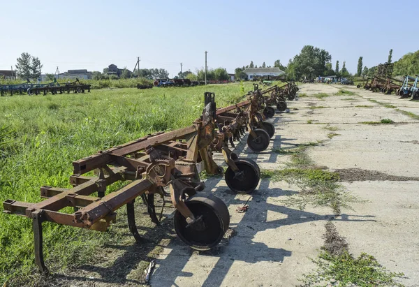 Trailer Hitch Voor Trekkers Combineert Trailers Voor Agrarische Machines — Stockfoto