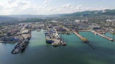 Marina ve İskele Novorossiysk Üstten Görünüm