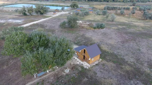 Casas Com Base Descanso Casas Para Turistas Caçadores Pousada Infra — Fotografia de Stock