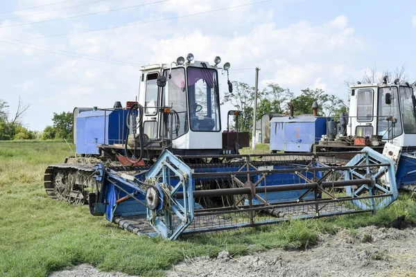 Mähdrescher. Landmaschinen. — Stockfoto