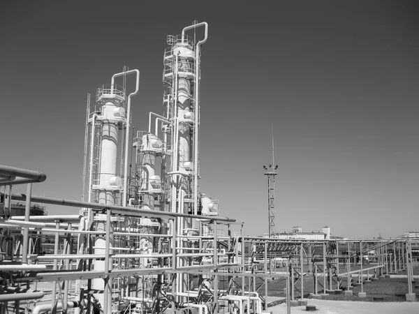 Refinaria Petróleo Equipamento Para Refinação Primária Petróleo — Fotografia de Stock