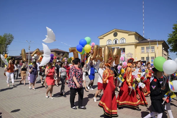 Slavyansk Kuban Ryssland Maj 2018 Firar Första Maj Dagen För — Stockfoto