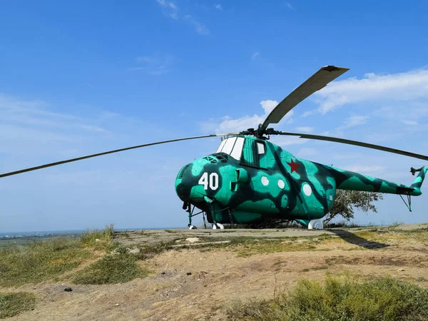 Museu exposição de helicópteros de combate. Militar Hill. Temryuk — Fotografia de Stock