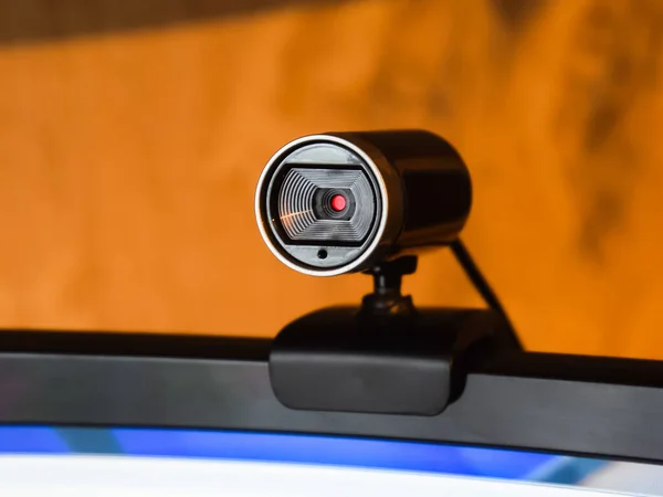 Web camera, attached to the monitor — Stock Photo, Image