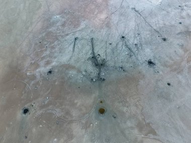 Tuz Gölü çamur kaynaklarının üst görünümü. Dış benzerlik