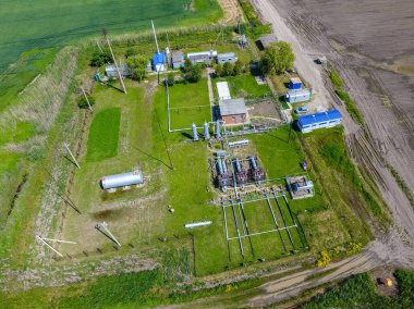 Kurutma gaz ve yoğuşma toplama donatımı. Üstten Görünüm