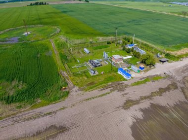Kurutma gaz ve yoğuşma toplama donatımı. Üstten Görünüm