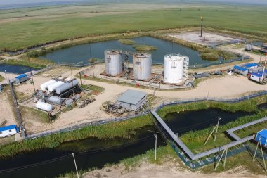 Kurutma gaz ve yoğuşma toplama donatımı. Üstten Görünüm