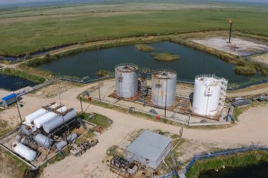 Kurutma gaz ve yoğuşma toplama donatımı. Üstten Görünüm