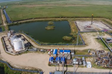 Kurutma gaz ve yoğuşma toplama donatımı. Üstten Görünüm