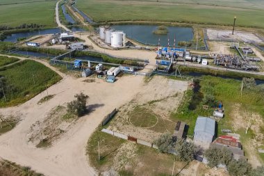 Kurutma gaz ve yoğuşma toplama donatımı. Üstten Görünüm