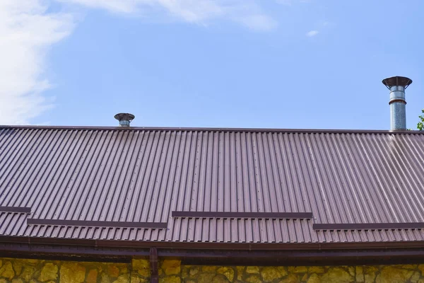 Střecha z vlnitého plechu — Stock fotografie