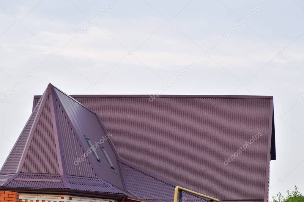 The roof of corrugated sheet