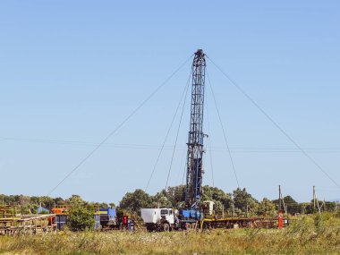 Bir petrol kuyusu tamiri taşıma
