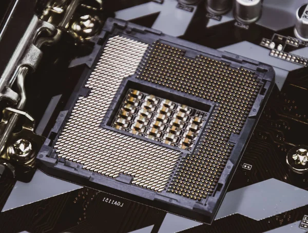 Intel işlemci anakart, bir yuva. — Stok fotoğraf