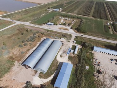 Hangar tarım ürünleri depolama için galvaniz metal yaprak