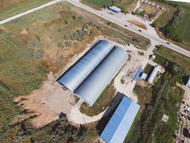 Hangar tarım ürünleri depolama için galvaniz metal yaprak