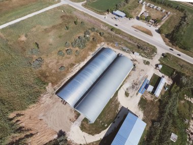 Hangar tarım ürünleri depolama için galvaniz metal yaprak