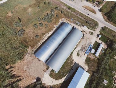 Hangar tarım ürünleri depolama için galvaniz metal yaprak