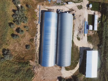 Hangar tarım ürünleri depolama için galvaniz metal yaprak