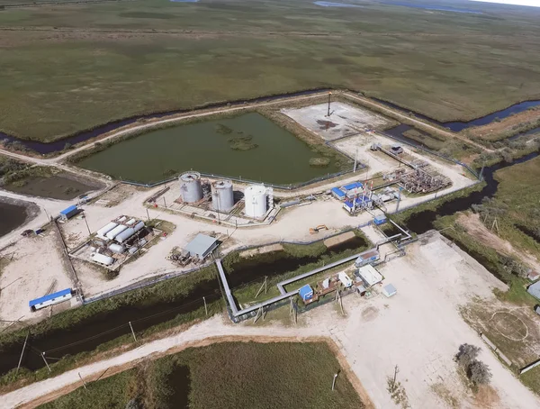 Equipment for the drying gas and condensate collection. Top view.