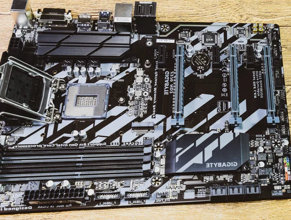 Placa-mãe Gigabit para o processador Intel . — Fotografia de Stock