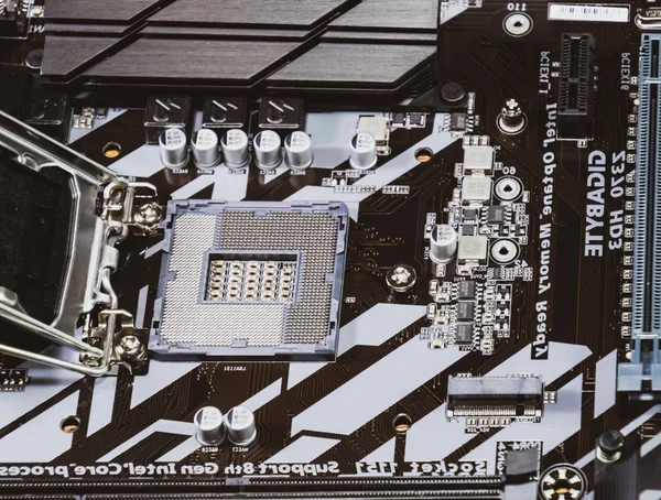 Moederbord Gigabit voor de Intel-processor. — Stockfoto