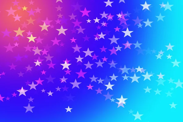 Голубой фон с огнями и звездами — стоковое фото